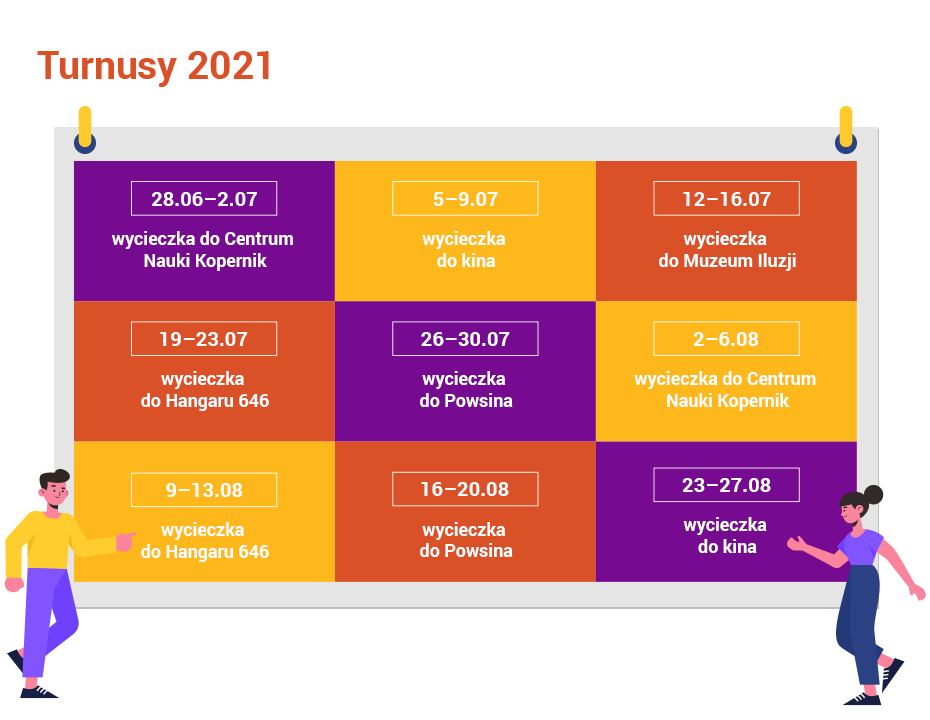 Półkolonie dla dzieci i młodzieży 2021